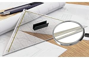 !!-Präzision aus Acrylglas und Edelstahl-!! Sehr hochwertiges 325mm-Schneidedreieck aus transparentem, dicken Acrylglas und mit einer massiven Stahlkante von Modellbauwerk®, Geodreieck