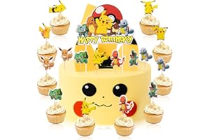 THINGEHOY Cupcake Toppers Dekoration, 49 Stück Tortendeko, Cupcake Toppers für Kinder Party Geburtstag Party Kuchen Dekoration Supplies, Happy Birthday Cake Topper Set