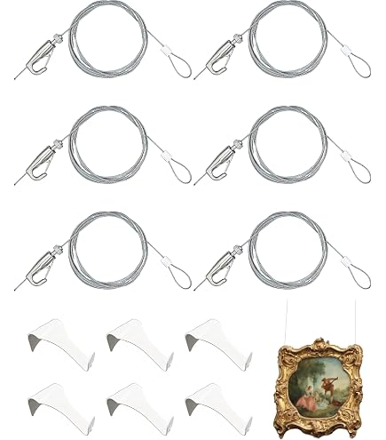 12 Unsichtbare Aufhängeschnüre Für Bilder – 150 Cm, 30 Kg Tragkraft, Transparentes Nylon Mit Schlaufe