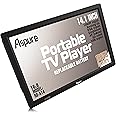 aspure 14Inch Portable Digital DVB-T2 HD Freeview LED TV with charger battery compartment for Car,Camping,Outdoor, Kitchen.Rechargeable Batteries,Television/Monitor with media Player USB LEADSTAR