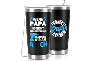 OEAGO Vatertagsgeschenk Geschenk ideen für Papa 600ml Thermobecher Kaffeebecher Tasse