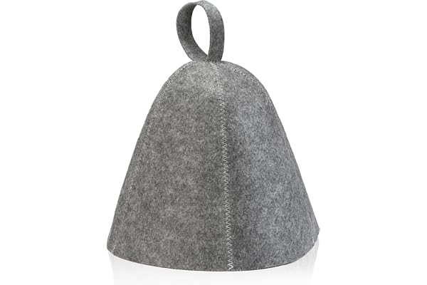 Bonnet de Sauna Chapeau de Sauna en Feutre Gris Bonnet de Douche Anti-chaleur pour Homme et Femme Protection de la Tête