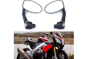 BREDUXSER Rétroviseurs Moto Universels 7/8" 22mm Guidon，，Rétroviseurs Latéraux pour Street Sport Bikes Cruiser MT09 MT07 X-Max NX125 NX650 CB500 C650 Z750