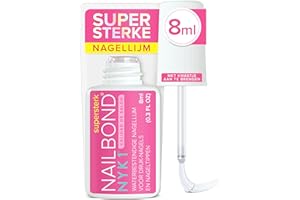 Nail Glue Extra Strong With Brush (10ml) NYK1 Nail Bond Super Strong Fake Nails Glue Nails Tips Adhesives For Acrylic Tips, Artificial Nails And Fake Nails With Glue Brush - Anti-Mold Nail Glue