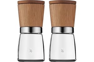WMF Ceramill Nature 0652314500 Macinaspezie, Set da 2 Pezzi in Acciaio Inox e Legno