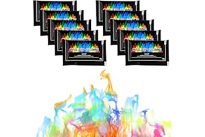 TOULIFLY Colourful Fire, Colourful Fire Powder, 10 x 10 g Magical Flame, Colour Magic Powder Fire, Magic Fire Powder, Neon Flames, for Campfires and Outdoor Fireplaces, Party and Halloween and Christmas,