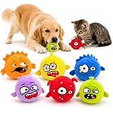 MADPET Emojili Sesli Peluş Top Kedi K&ouml;pek Oyuncağı - Diş Kaşıma Destekli İğneli Dokulu Isırma ve &Ccedil;iğneme Oyunu - Yumuşak Evci