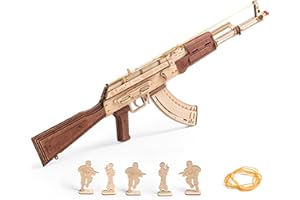 ROKR Drewniane puzzle 3D, model AK-3D, drewniane puzzle dla dorosłych, zestaw gumowy, zabawka, zestaw modelarski, dekoracja domu, pomysł na prezent dla mężczyzn (LQ901)