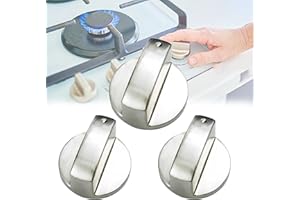 CXAFQ 3 Stück 6mm Zink Legierung Gasherd Drehknöpfe, Silberner Universal Schaltknöpfe, Metall Küche HerdDrehknopf Silber Ofenschalter Schaltknöpfe Gasherdknöpfe Steuer Knöpfe für Ofen Steuer Mikrowelle