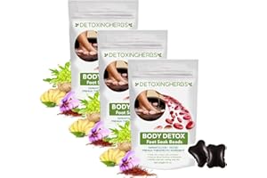 EASPOWEST GFOUK Detoxingherbs Cleansing Foot Soak Beads, Slimwe Body Detox Foot Soak, Botanical Cleansing Foot Soak Beads, GFOUK Foot Soak Beads, Lymphatic Drainage Ginger Foot Soak (3 Pack)