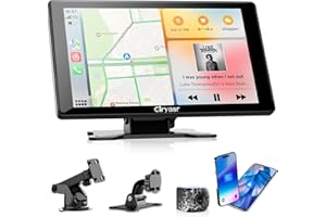 CIRYASR Carplay Display Autoradio, 7 Zoll HD Apple CarPlay & Android Auto Display, Tragbarer Car Multimedia Player mit Rückfahrkamera, Navigationsgeräte für Auto