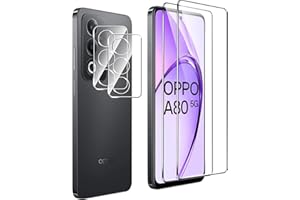 FDHYFGDY 2+2 Piezas Protector Pantalla para Oppo A80 5G Cristal Templado, Protector de cámara y película Protectora de Vidrio, Dureza 9H, Pantalla HD antiburbujas