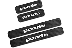 WYXAXNM 4 Piezas Umbral Fibra de Carbon Para Coche Para Fi-at Punto 500 Panda Abarth Tipo, Pegatinas De ProteccióN De Pedal De Coche, Molduras De Protección Umbral De Puerta Exterior