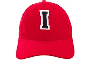 4sold Kids Casual Cotton Baseball Cap Alphabet A-Z Red Caps Black Letter Snap Back Hat Hats Snapback
