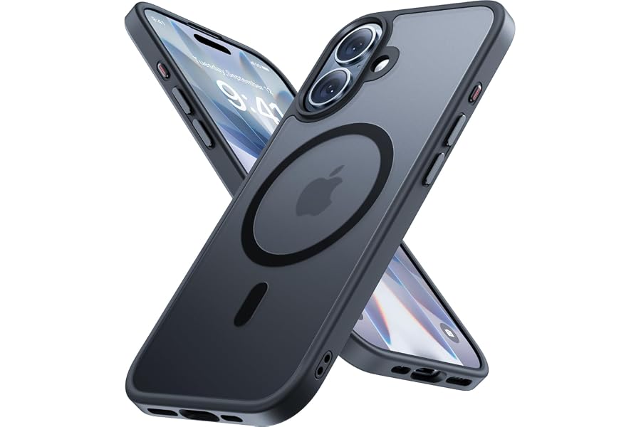 Produktabbildung zu Miracase für iPhone 17 Hülle mit Magsafe TOP MIL, Schwarz | [TOP Militärschutz & Magnetkraft] Stoßfest Kratzfest mit Samtiger Haptik Extrem Langlebig Handyhülle für iPhone 17 6,3"
