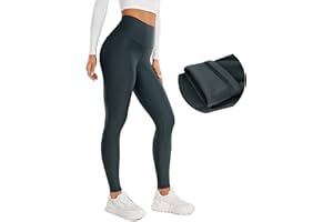 CRZ YOGA Mujer Calidez de Invierno Deportivos Alta Cintura Yoga Pantalones Fitness Mallas Gruesos-71cm