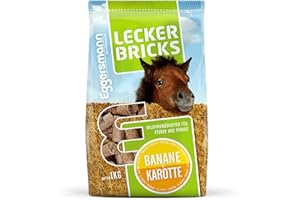 Eggersmann Mein Pferdefutter Eggers Muñeco Sabroso Bricks Plátano/Zanahoria 1 kg…