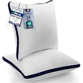 Utopia Bedding Pillow 60 x 60 cm Pack of 2, Microfibre, Navy Blue | Polyester Filling 3D Microfiber Cover Navy Blue Easy to M