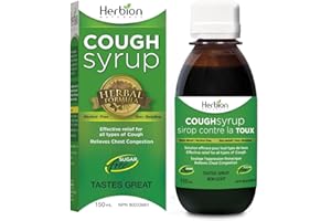 Herbion Naturals Sugar-Free Cough Syrup, Effective Relief for All Types of Cough, Soothes Throat, 5 FL Oz