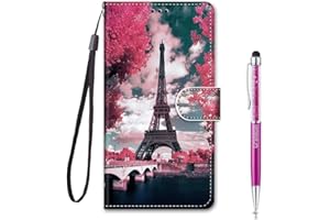 Grandoin Funda para Samsung Galaxy A54 5G, Carcasa Samsung Galaxy A54 5G, Cover Libro Caso Cubierta Magnética Billetera Cuero Case con Colorida Creativo Dibujos,Ranura para Tarjeta (Torre)