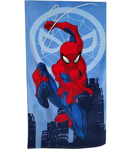 Serviette De Plage Spiderman – 28x58 Pouces – 100% Coton – Neuve Avec étiquette