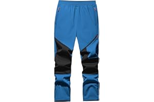 Willit Kids Fleece lined Ski Snow Pants Boys Softshell Thermal Hiking Pants Waterproof Winter Outdoor Trouser