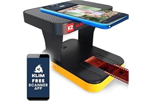 KLIM K2 Escáner de Negativos y Diapositivas de 35 mm + Nuevo + Kit digitalizador de diaposistivas y escaner de Fotos + Tu Propio Servicio de digitalización de Negativos en casa con tu móvil