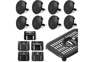 GXF Parti di ricambio per Ninja Foodi Airy Fryer, 8 PZ Food Grade Air Fryer Gomma Silicone Paraurti Piedi Accessori per Ninja Foodi DZ201 DZ090 DZ100 DZ401 DZ550 DualZone Air Fryer