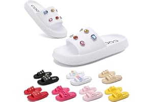 AX BOXING Hausschuhe Damen Sommer Schlappy Wolkenschuhe Plattform Pummys Rutschfest Cozislides Weich Schlappen Größe 36-41 EU