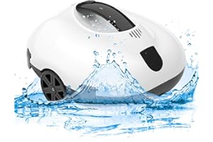 Irishom 2023 Cordless Robotic Pool Cleaner Pool Vacuum Powerful Suction Slient Operation Lasts 150 Mins Support Intelligent Route Planing and Self-Parking 2.58L for Above Ground/Inground Pool 861ft².
