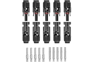 SARONIC Lot de 5 paires de connecteurs de câble pour panneau solaire mâle/femelle