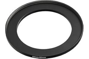 vhbw Step-Up-Ring Adapter von 62 mm auf 82 mm für Kamera Objektiv - Filteradapter, Metall, Schwarz