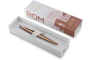 PARKER Penna a sfera Jotter | Edizione speciale | Roma Bronzo con Puntale Cromato | Inchiostro blu | Confezione regalo