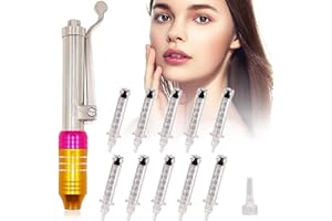 DVONE Hyaluron Pen, Elevado Presión Hialurónico Ácido Lápiz Atomizador con 10 Pcs 0.3ml Cabeza Ampollas, Usando Tecnología de Dispersión Transdérmica sin Dañar la Piel, para Restaurar La Piel Elasticidad