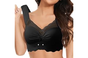 SRZYMJ BHS Frauen Ohne Bügel, Damen Große Größen Komfort Vollschalen Ungepolstert Ohne Bügel Starker Halt Klassischer BH Purple,Blue,Black,Khaki,Beige,L,XL,XXL,3XL,4XL