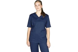 NYBO Kasack Kurzarm Damen & Herren | Atmungsaktiv, Strapazierfähig Schlupfkasack mit 3 Taschen | Oeko-TEX | Medizinische Berufsbekleidung | Pflege Kleidung | Unisex Arbeitskleidung