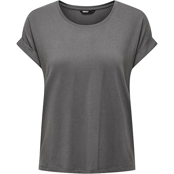 ONLY Onlhenny Life Canotta Donna - Girocollo Regolare, Colore Grigio, Taglia L - Moda Danese