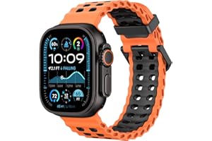 Astorgos Correa Transpirable Ocean Watch Compatible con Apple Watch Ultra 3/2/1 49mm,S11/S10 46mm,9/8/7 45mm,SE3/SE2/SE/6/5/4 44mm,3/2/1 42mm,Correa deporte de Silicona para Hombre Mujer