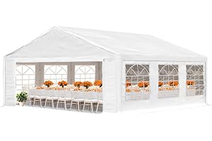 TOOLPORT partytält 5x6 m paviljong med stark PVC 600 N duk wit | Robust PVC-presenning och ändå snabb montering tack vare klickstänger