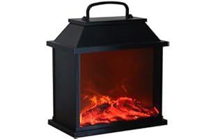 Tronje LED Caminetto XXL 4h Timer 6 LED Lampada effetto fuoco fiamma simulazione Camino deco USB