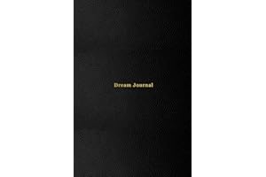 Dream Journal: Dream record diary and improved recall log book | Simple interpretation, thoughts and reflection dreaming book | Professional black cover design