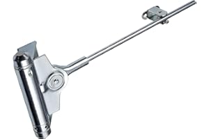 ALPENSTAHL Türschließer Innentür Stangentürschließer mit Feder | Türfeder für Türgewicht bis 35 kg | Torschließer Stahl verzinkt | 1 Stück - Automatik Feder-Schließer silber für Gartentor & Zimmertüre