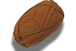 NOTIONSLAND T-Shirt-Garn für Häkelkorb, Stoffstrickgarn für Taschen, Brillenhalter, Brillenständer, Heimdekoration, Khaki, 2 Stück