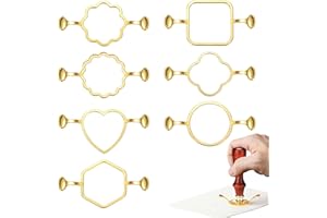 BERKELEN Metall Wachssiegel Form 7 Stück Wachs Siegel Formen für Umschläge Runden Wachssiegel Formen für DIY Craft Hochzeit Einladungen Karten Geschenke Verpackung