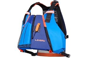 ‎LANSRU Schwimmwesten Erwachsene, 50-N Auftriebsweste Prallschutz Schwimmhilfe ideal für, Kajak, SUP, Bootfahren, Schnorcheln