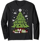 Star Wars May The Force Be With You Christmas Tree Maglia a Manica