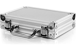 KARELLA Luksusowa walizka w kolorze srebrnym, odporna na uderzenia, miejsce na 4 kompletne zestawy i akcesoria