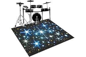 Qesjodfu Drum Rug Drum Mat Non-Slip Soundproof Carpet Professional Drum Carpet Non-Slip Rugs Drum Carpets for Drummers Outdoor Electronic Drum Set Practice Music Rug Drumming Drum Rugs 180 x 160 cm