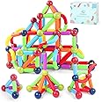 BEBOAN 114pcs Magnetic Sticks and Balls Building Blocks Stem Toy for Kids Toddlers Ages 3+ Boys & Girls, Learning Educational Magnet Preschool Toys Gift Set