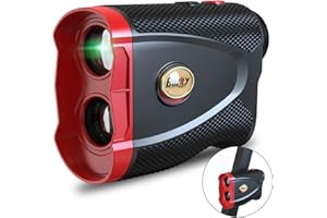 Bozily Golf Laser Rangefinder, Rechargeable Battery with Type-C Cable,6X Magnification Hunting Range Finder with Slope and Target-Lock Vibration Function (Black)